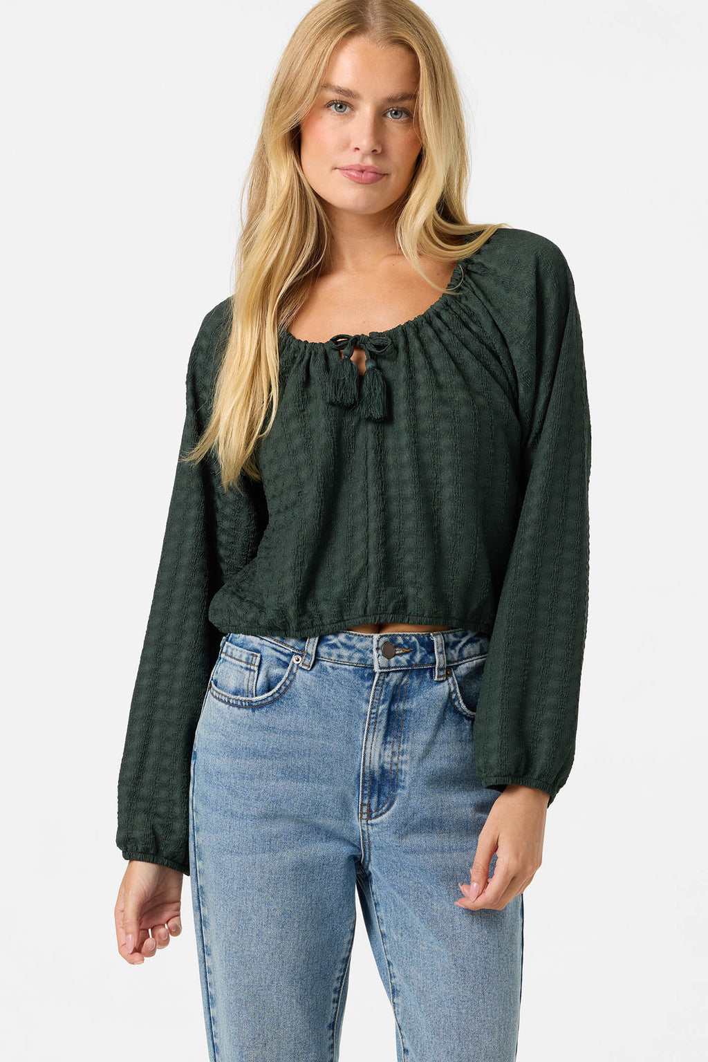 CAMI KNIT LONG SLEEVE TOP