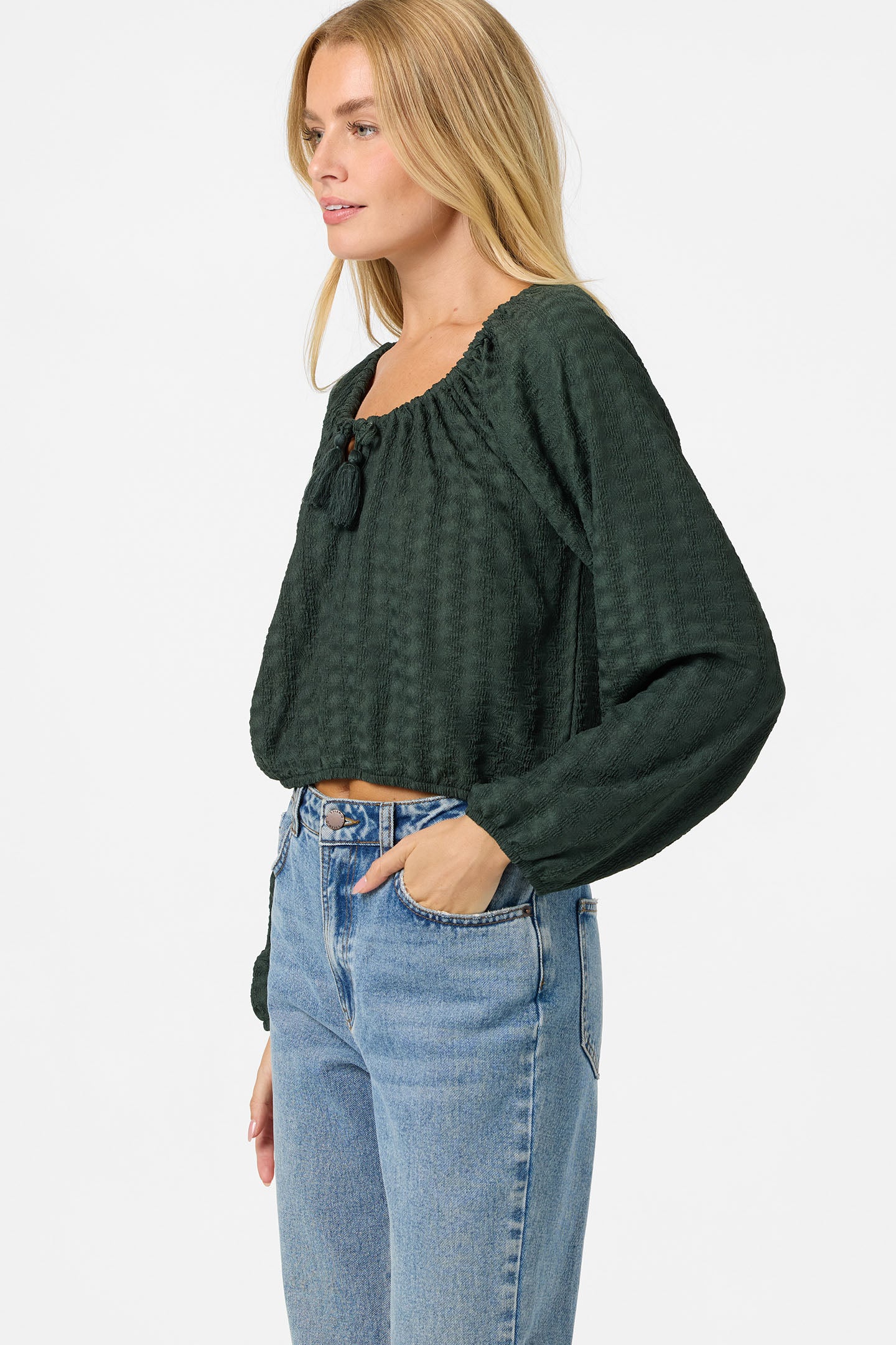 CAMI KNIT LONG SLEEVE TOP