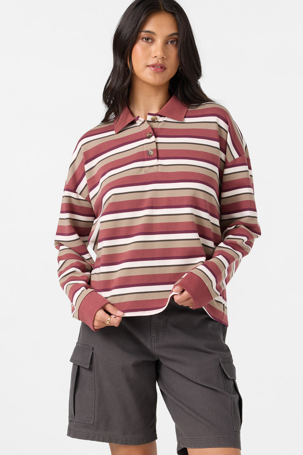 OG KYRA LS CROP POLO