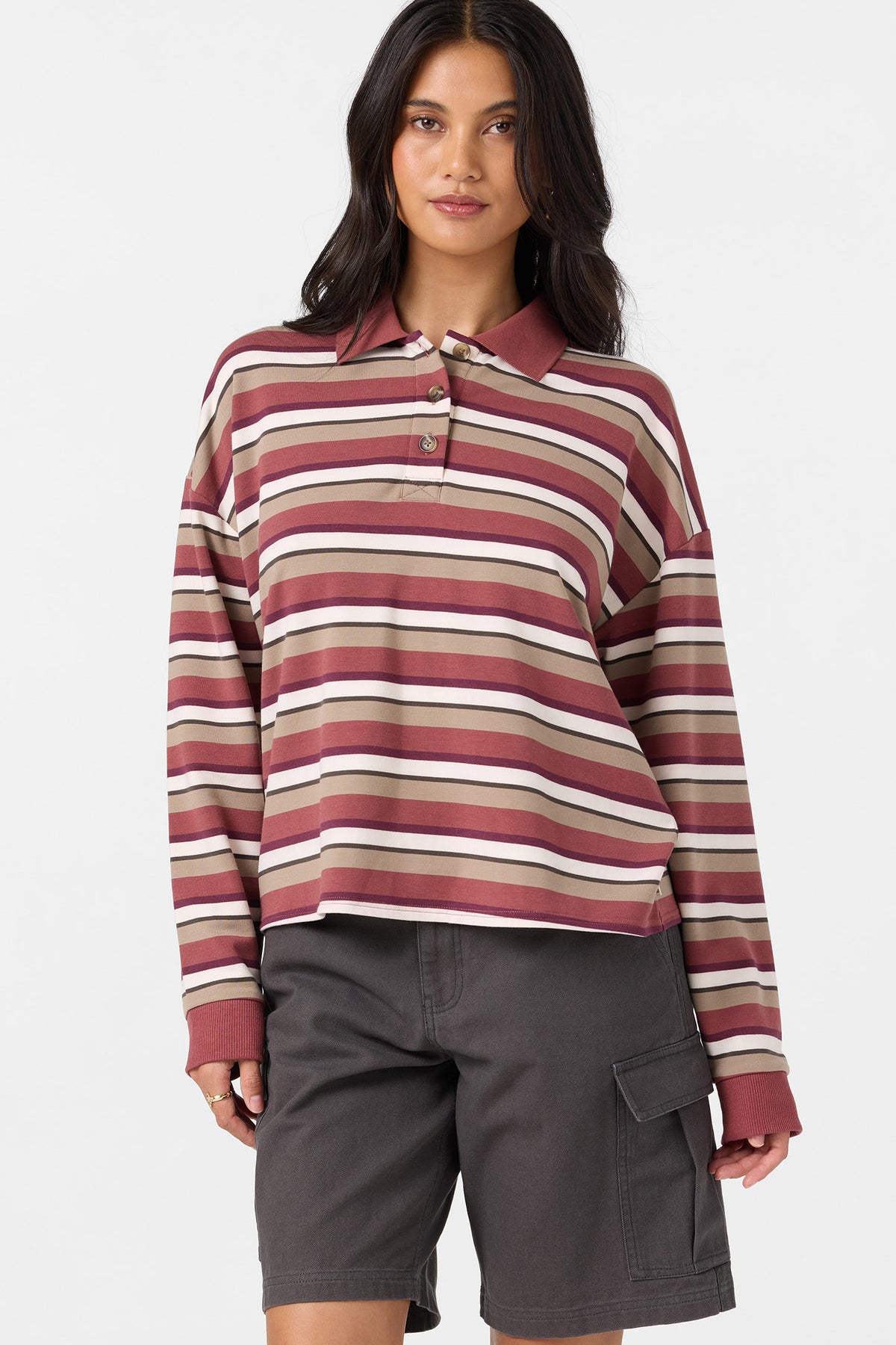 OG KYRA LS CROP POLO