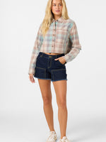 OG PIPPA CORD LS CROP SHIRT