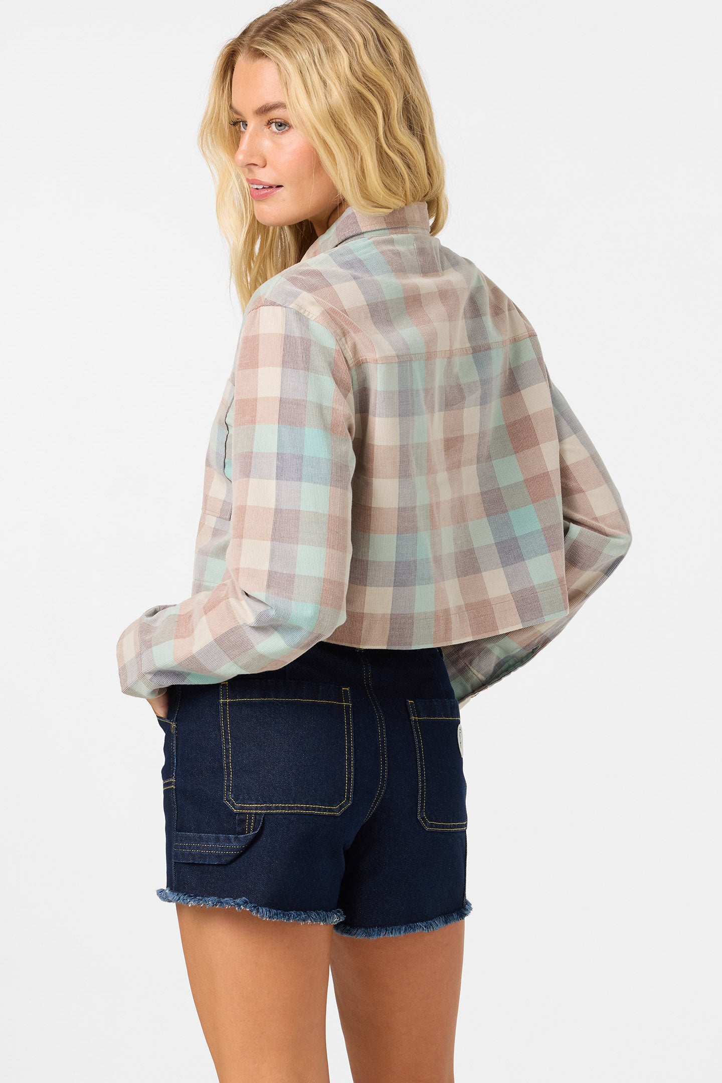 OG PIPPA CORD LS CROP SHIRT