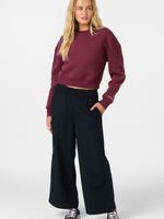EVELYN CROPPED CREW FLEECE