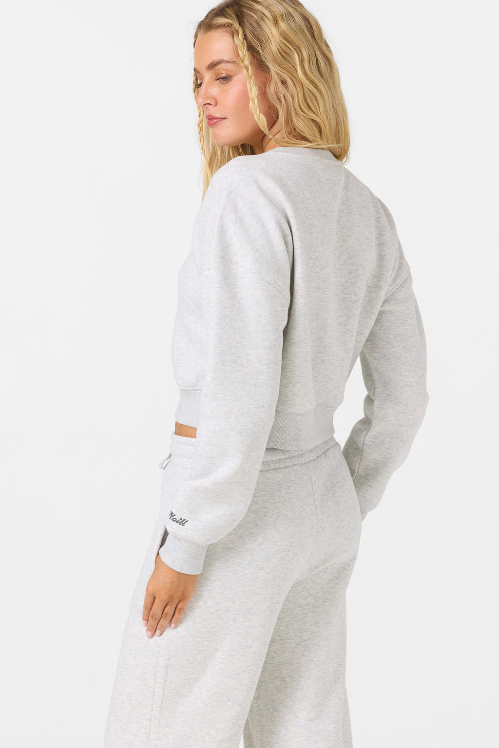 EVELYN CROPPED CREW FLEECE