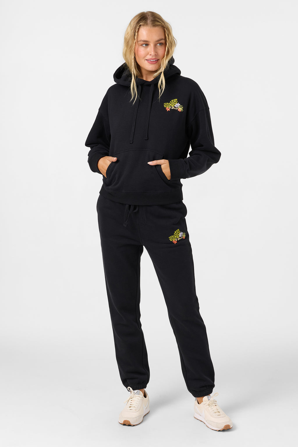 TROPIC FLORAL RELAXED HOODIE