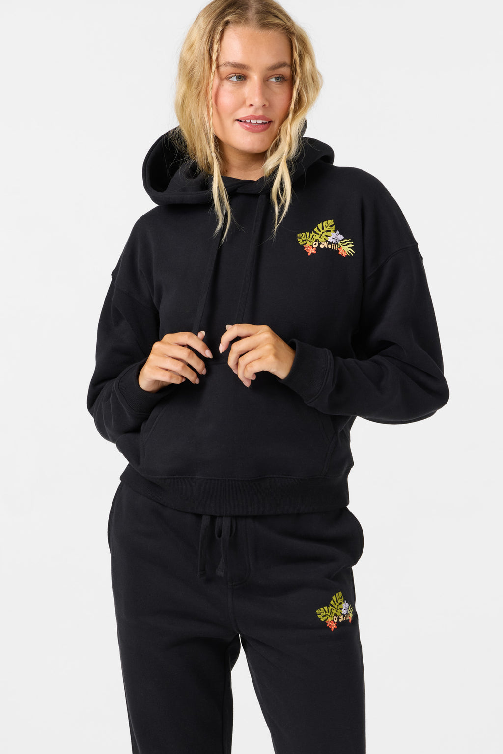 TROPIC FLORAL RELAXED HOODIE