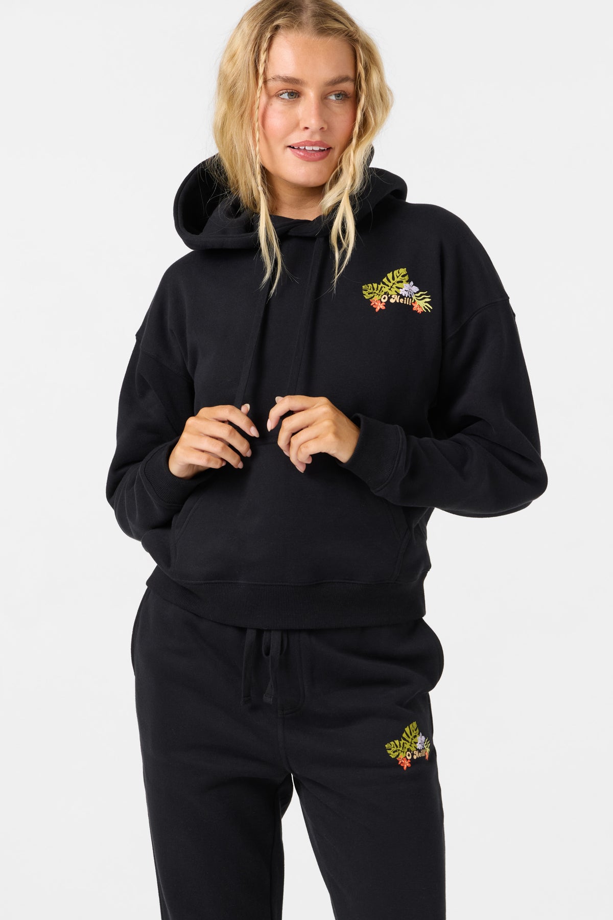 TROPIC FLORAL RELAXED HOODIE
