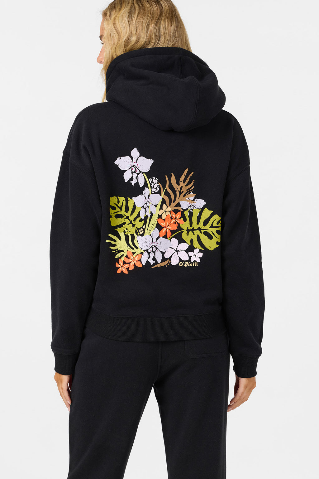 TROPIC FLORAL RELAXED HOODIE