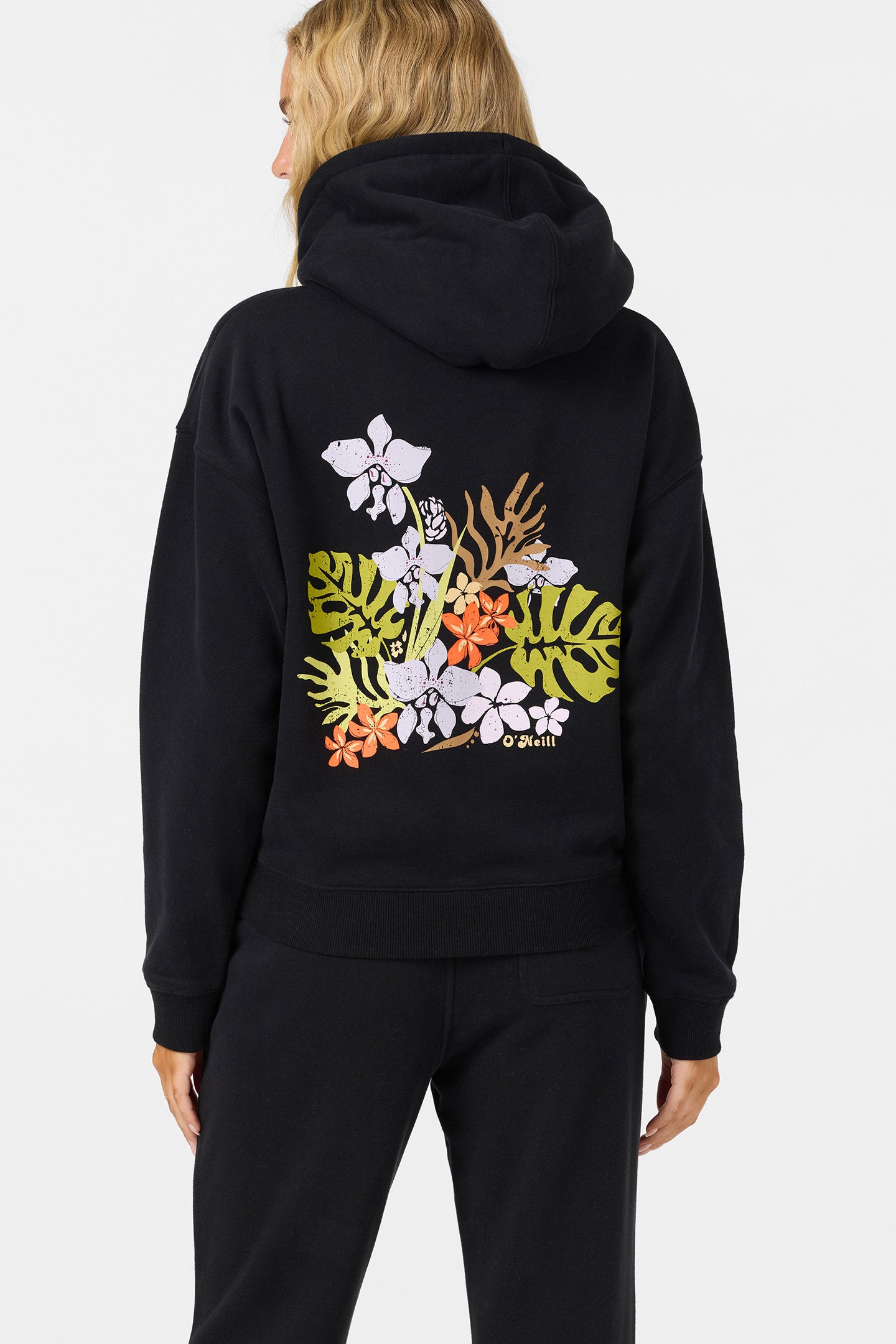TROPIC FLORAL RELAXED HOODIE