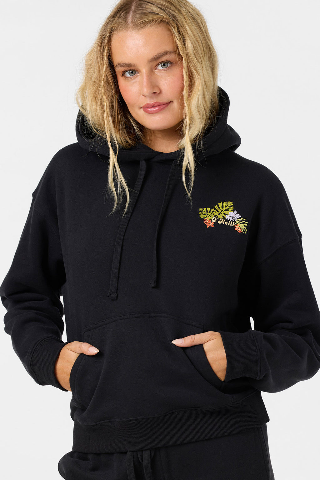 TROPIC FLORAL RELAXED HOODIE
