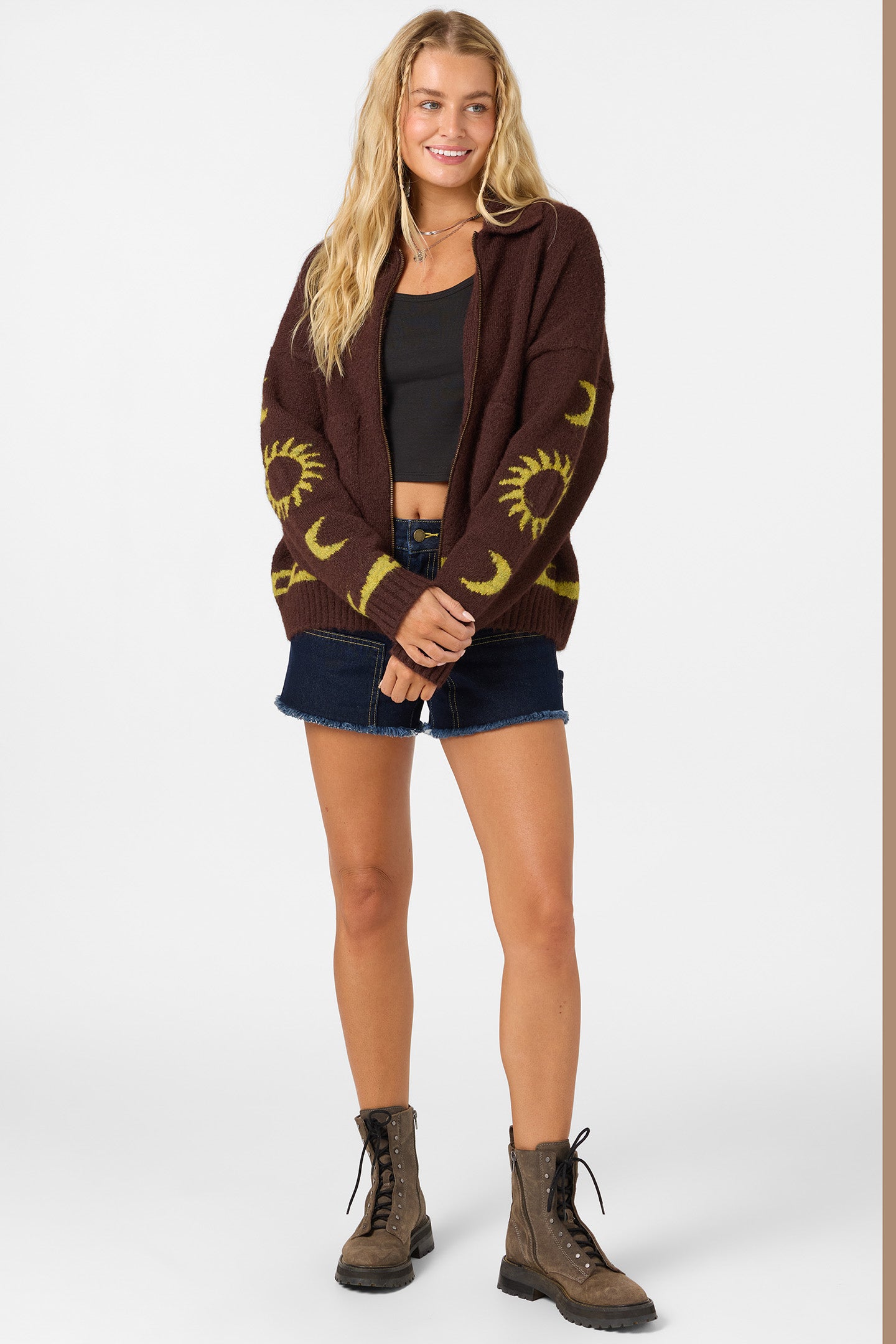 CORRINE ZIP UP SWEATER