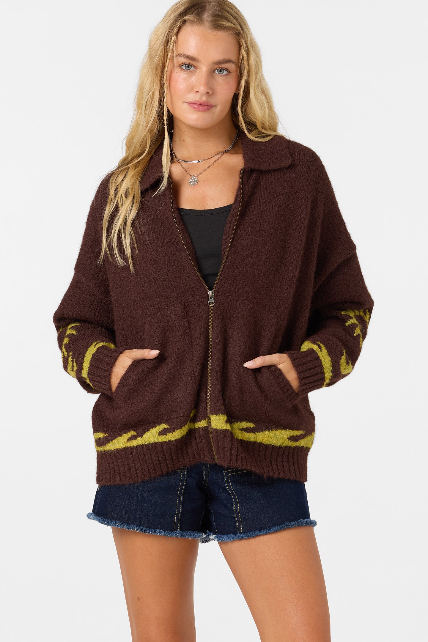 CORRINE ZIP UP SWEATER