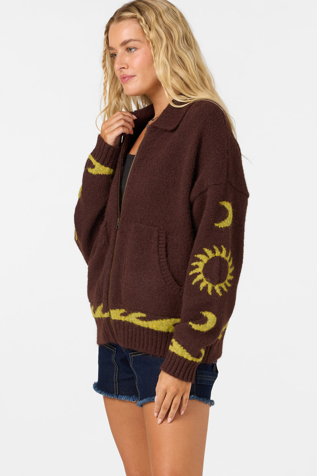 CORRINE ZIP UP SWEATER