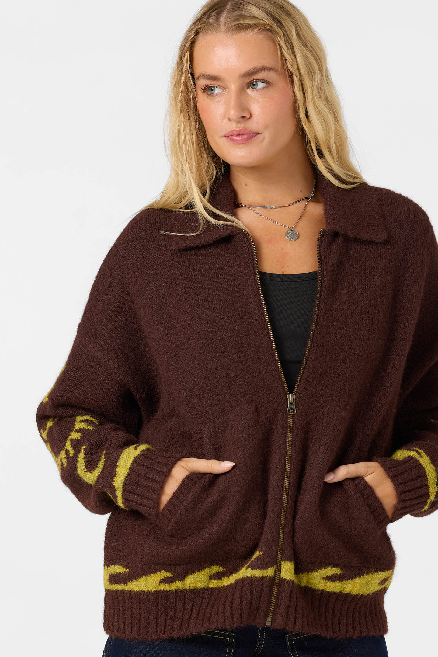 CORRINE ZIP UP SWEATER