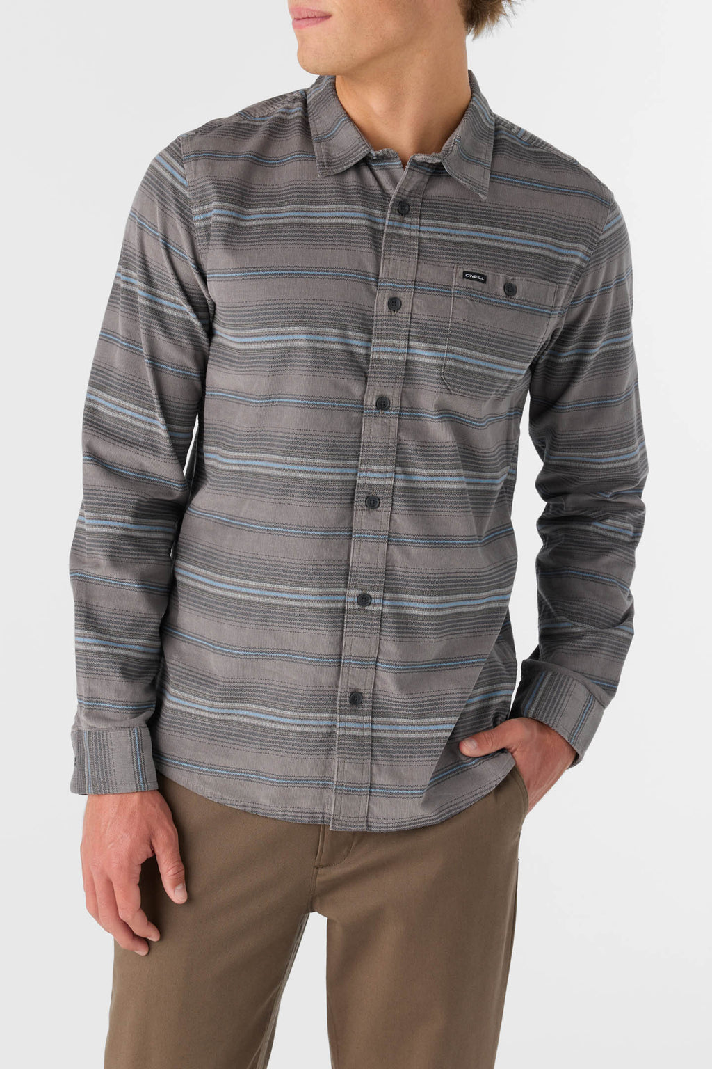 CARUSO STRIPE BUTTON UP