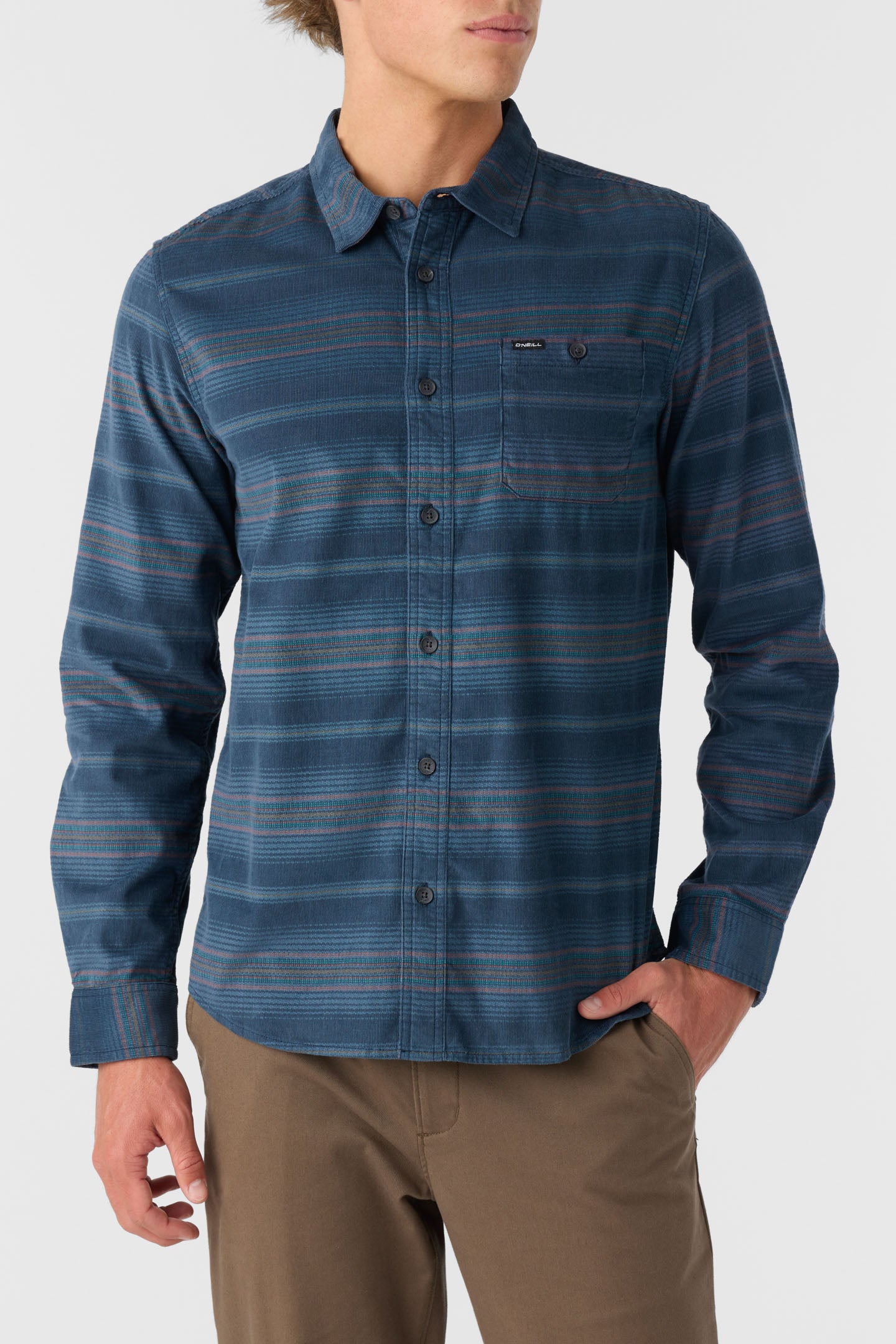 CARUSO STRIPE BUTTON UP