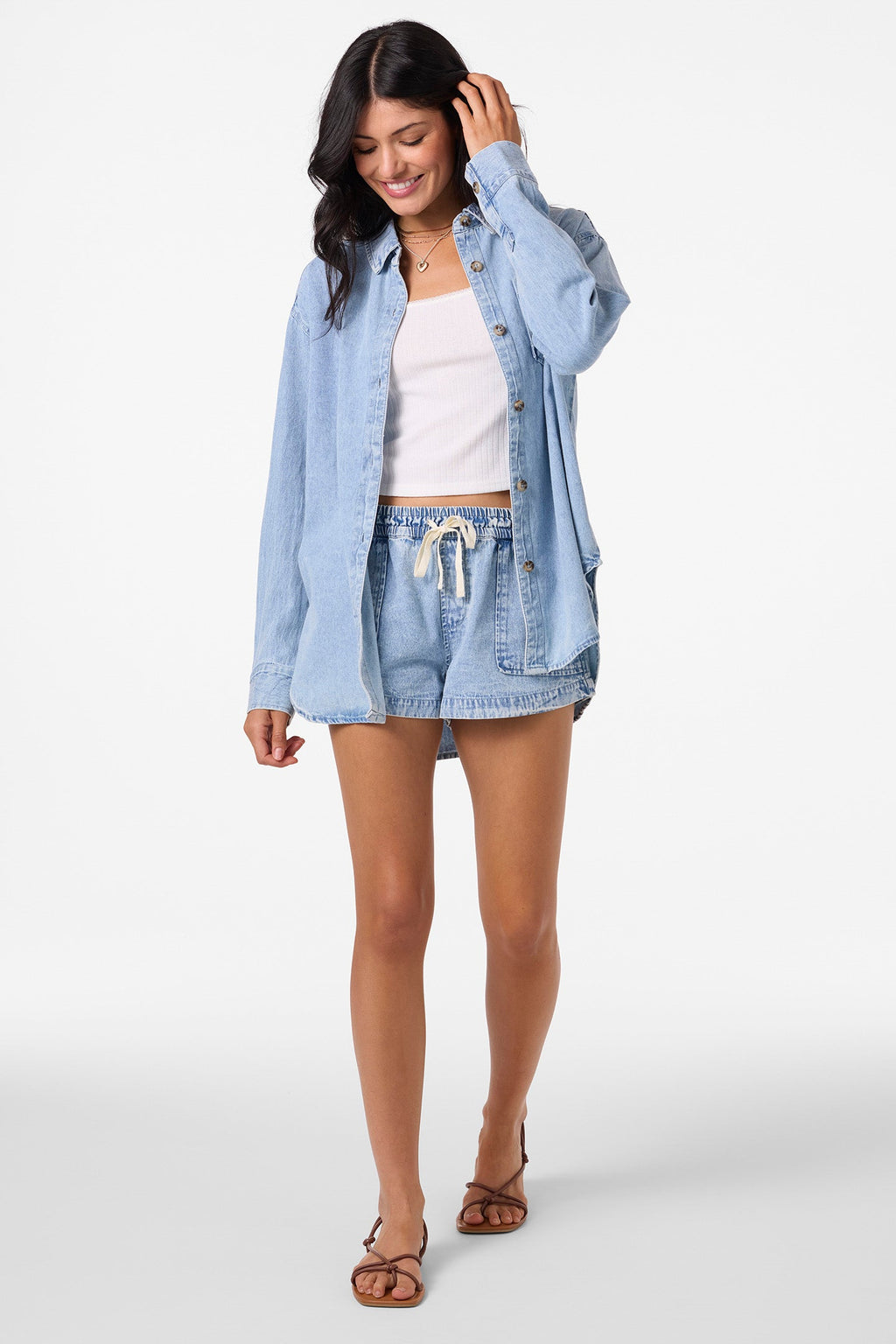 SEVIE SHACKET DENIM
