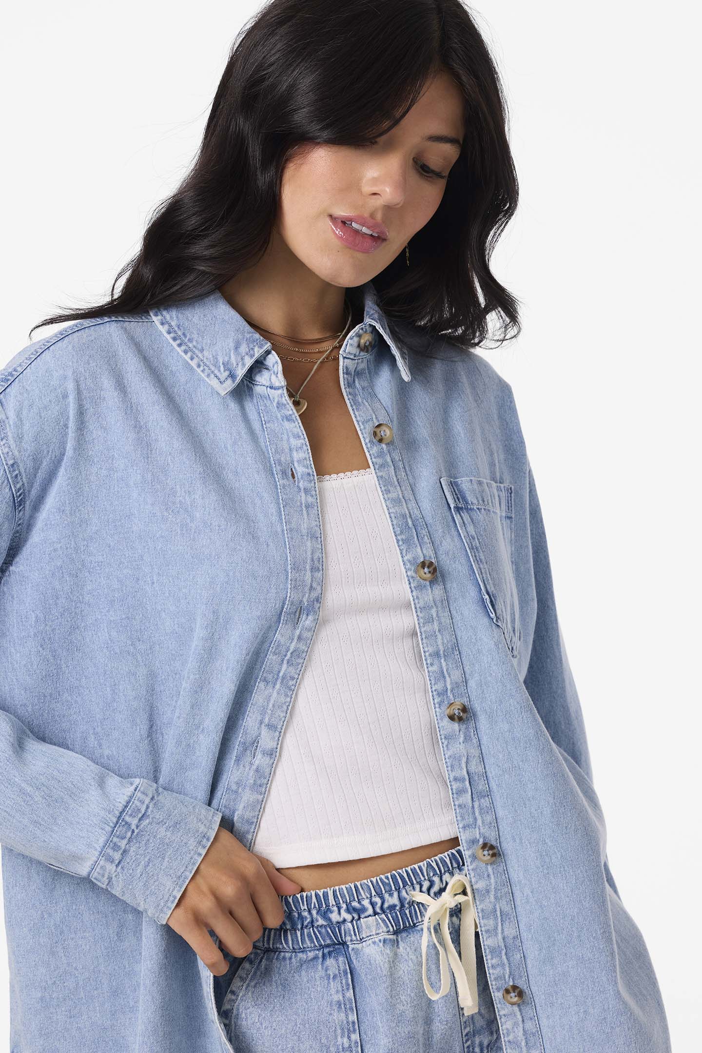 SEVIE SHACKET DENIM