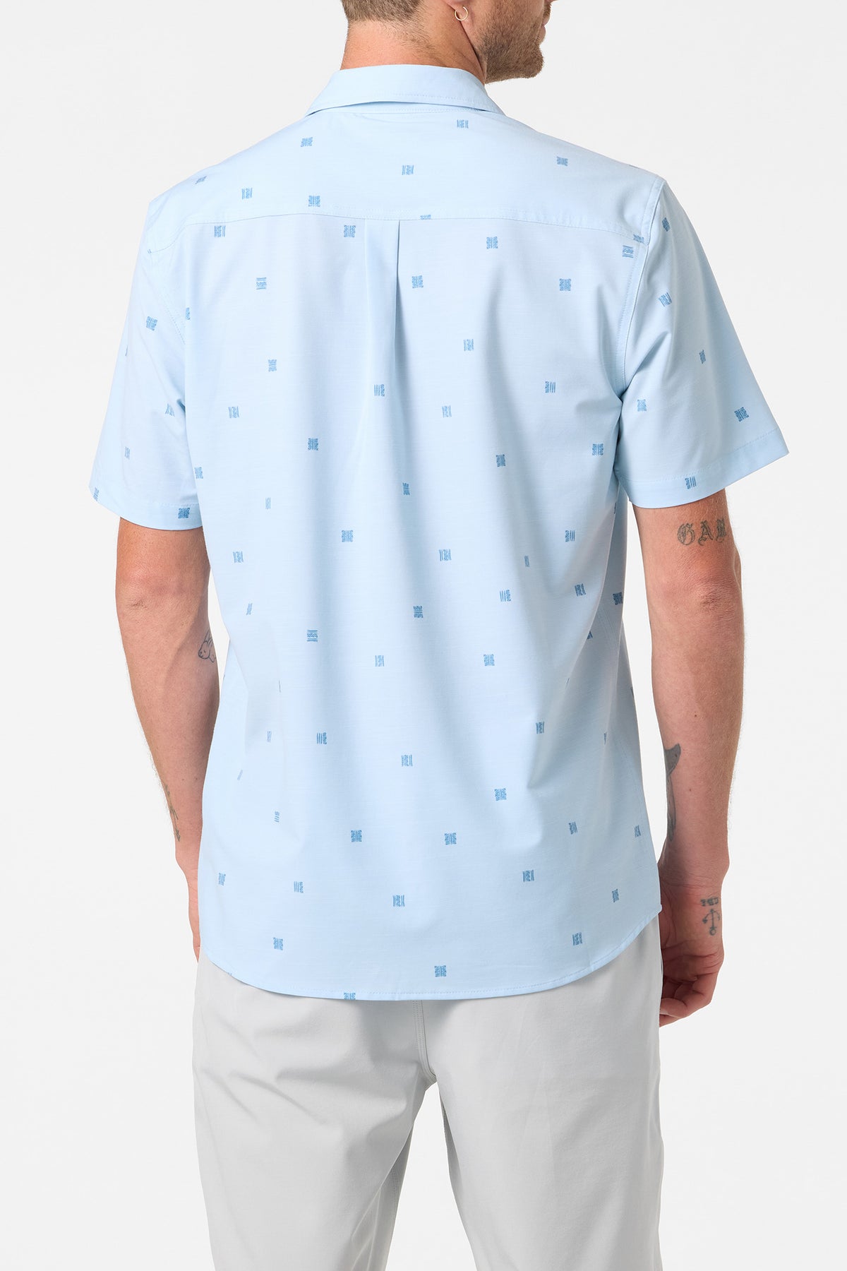 UPF SLUB RELAXED SHORT SLEEVE WOVEN SHIRT