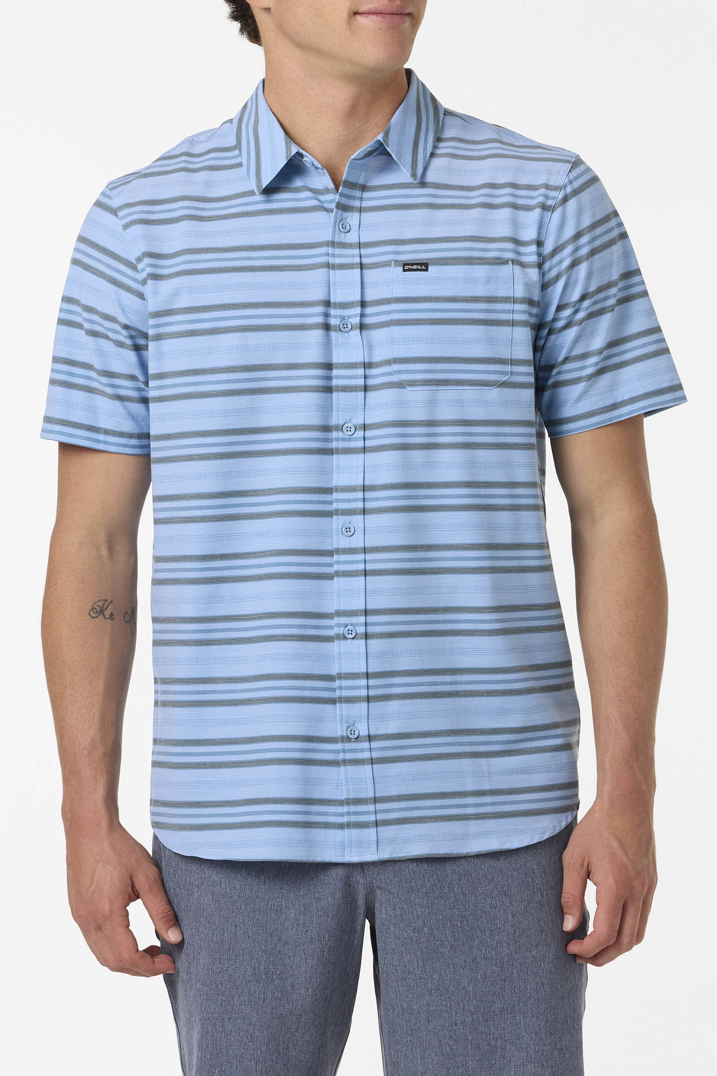 UPF SLUB RELAXED SHORT SLEEVE WOVEN SHIRT