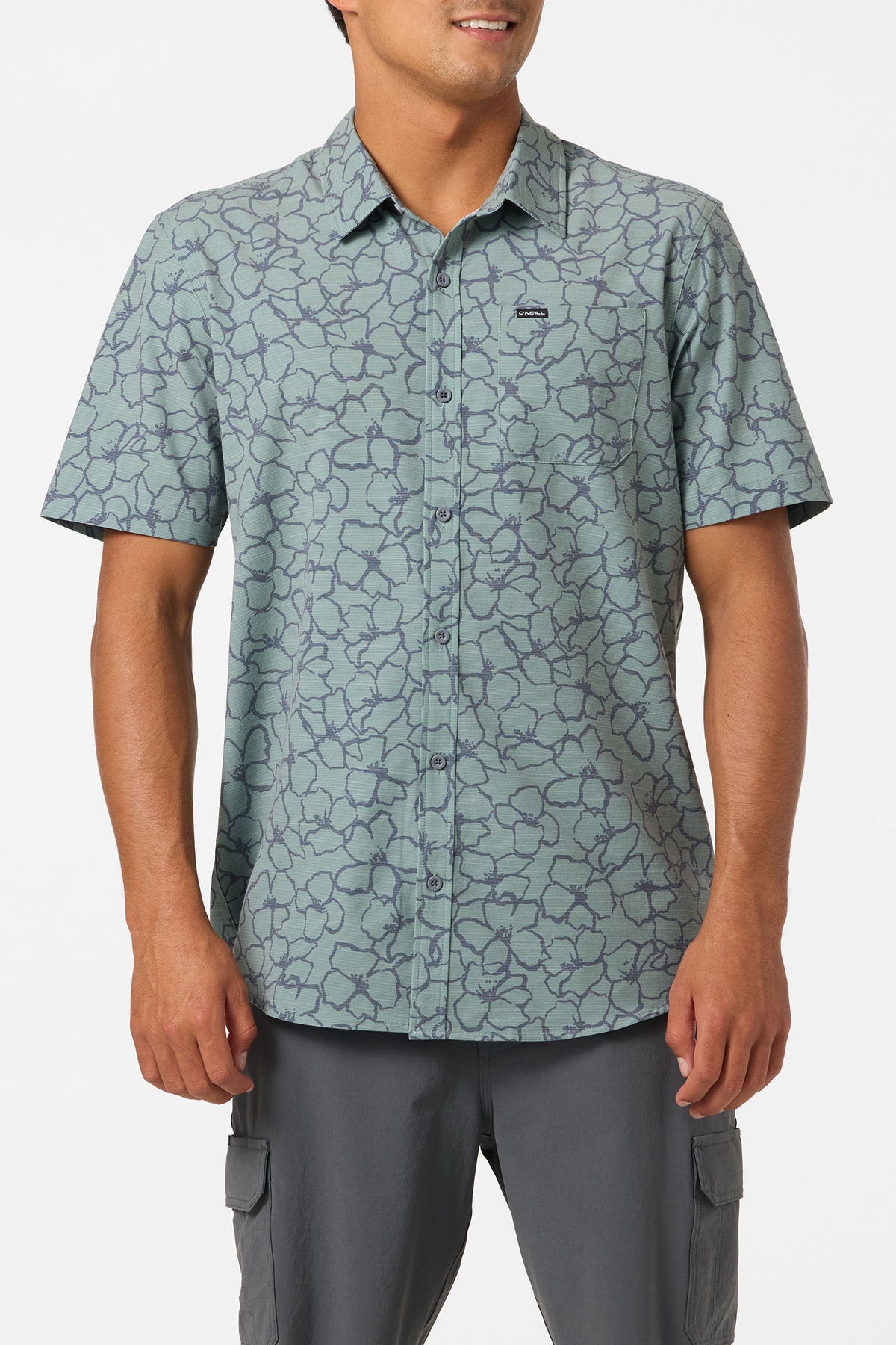 UPF SLUB RELAXED SHORT SLEEVE WOVEN SHIRT