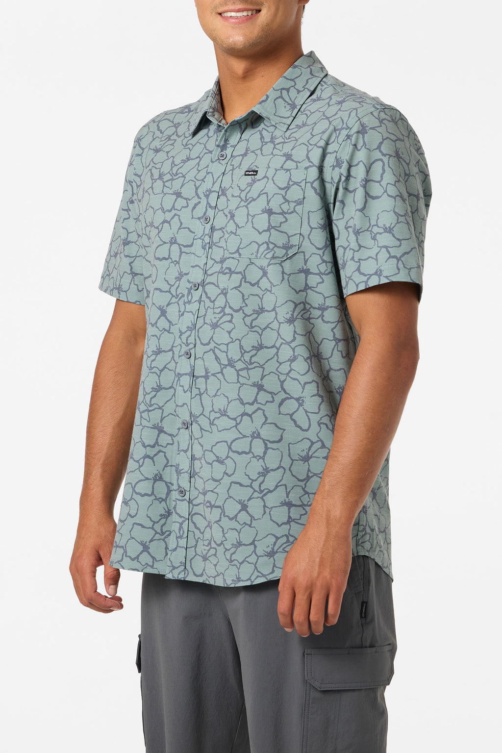 UPF SLUB RELAXED SHORT SLEEVE WOVEN SHIRT