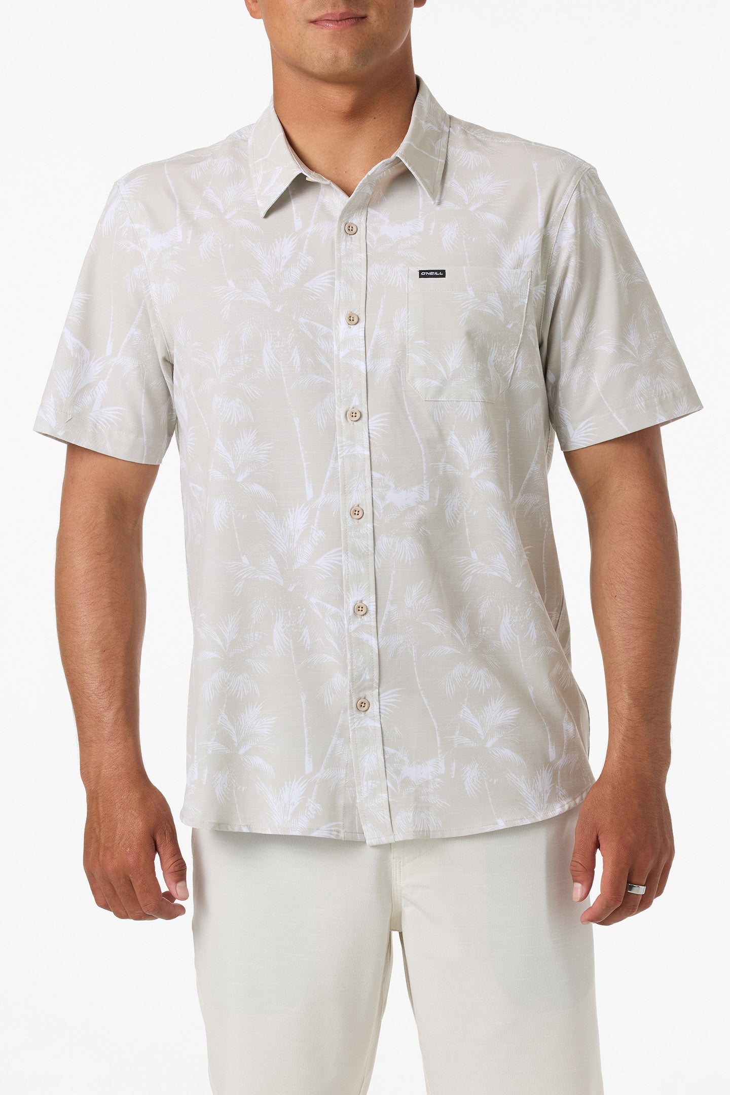 UPF SLUB RELAXED SHORT SLEEVE WOVEN SHIRT