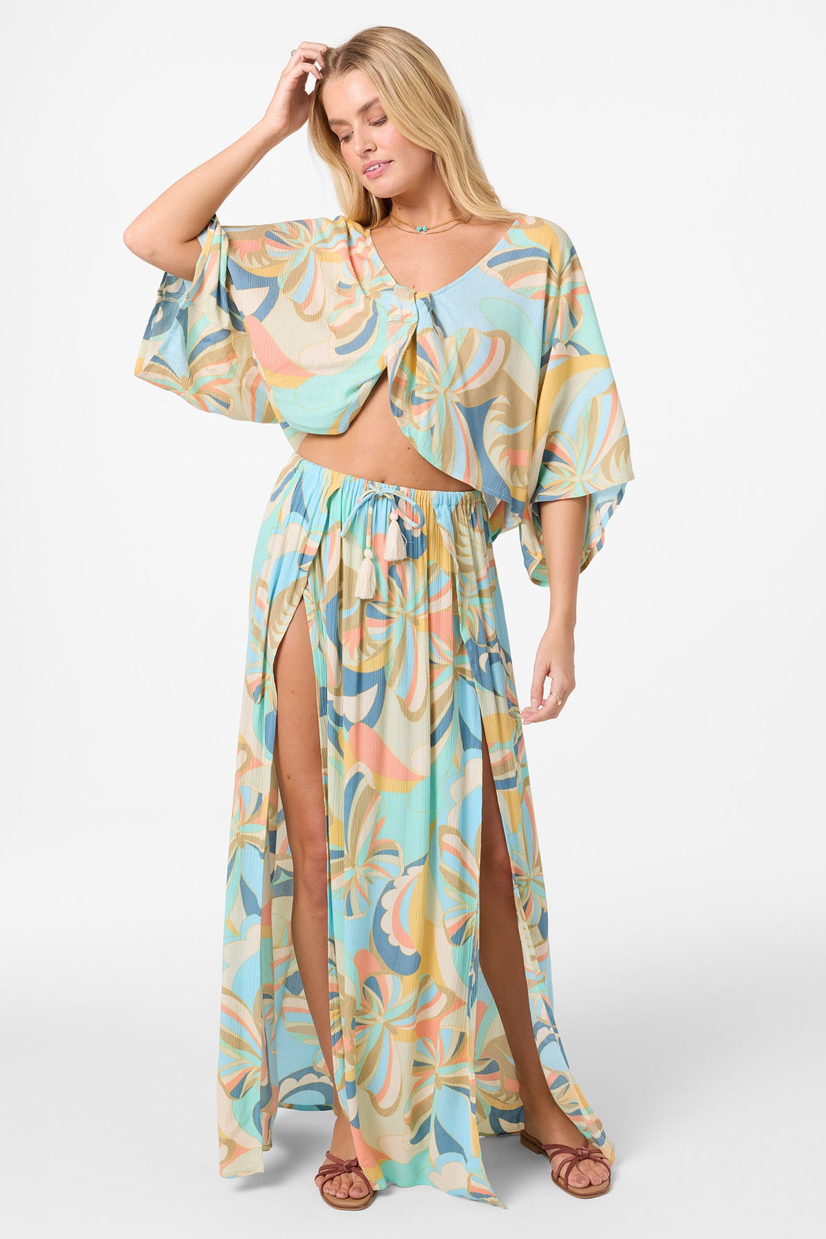 ANNA TOP PRINTED COVERUP