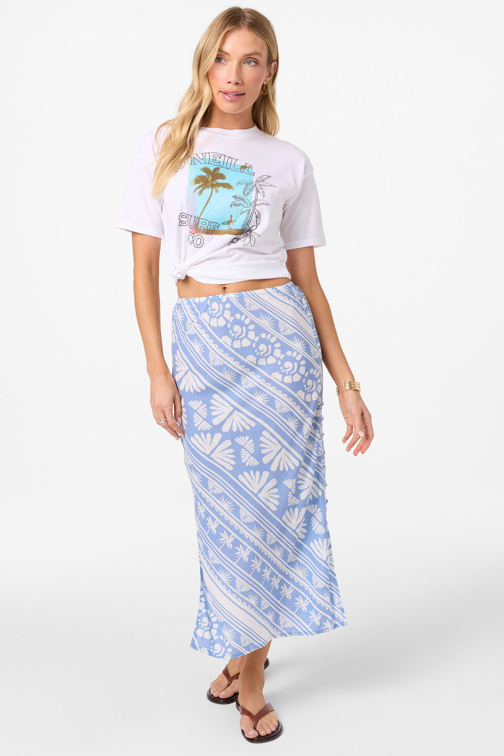 BELLAMY ABSTRACT MIDI SKIRT