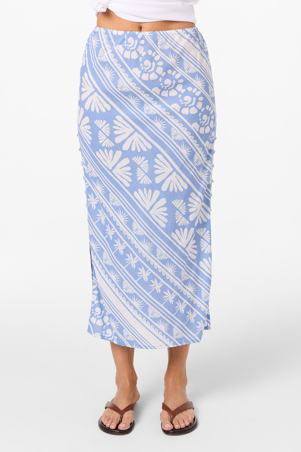 BELLAMY ABSTRACT MIDI SKIRT
