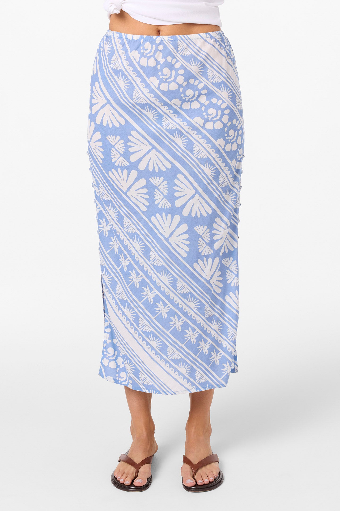BELLAMY ABSTRACT MIDI SKIRT