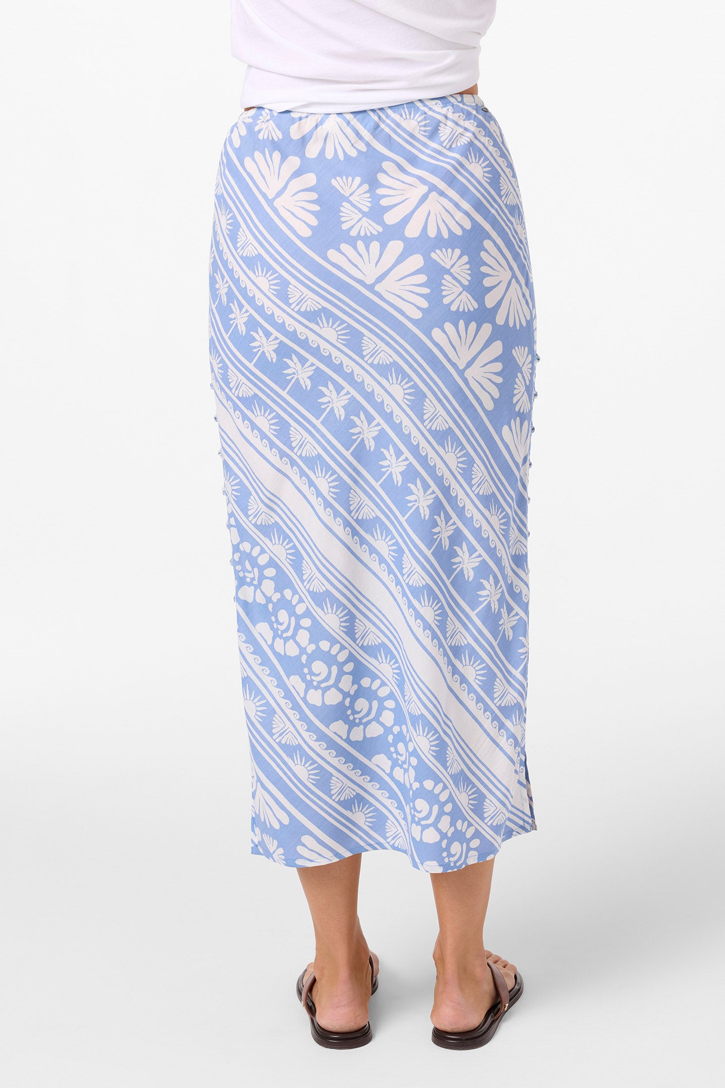 BELLAMY ABSTRACT MIDI SKIRT