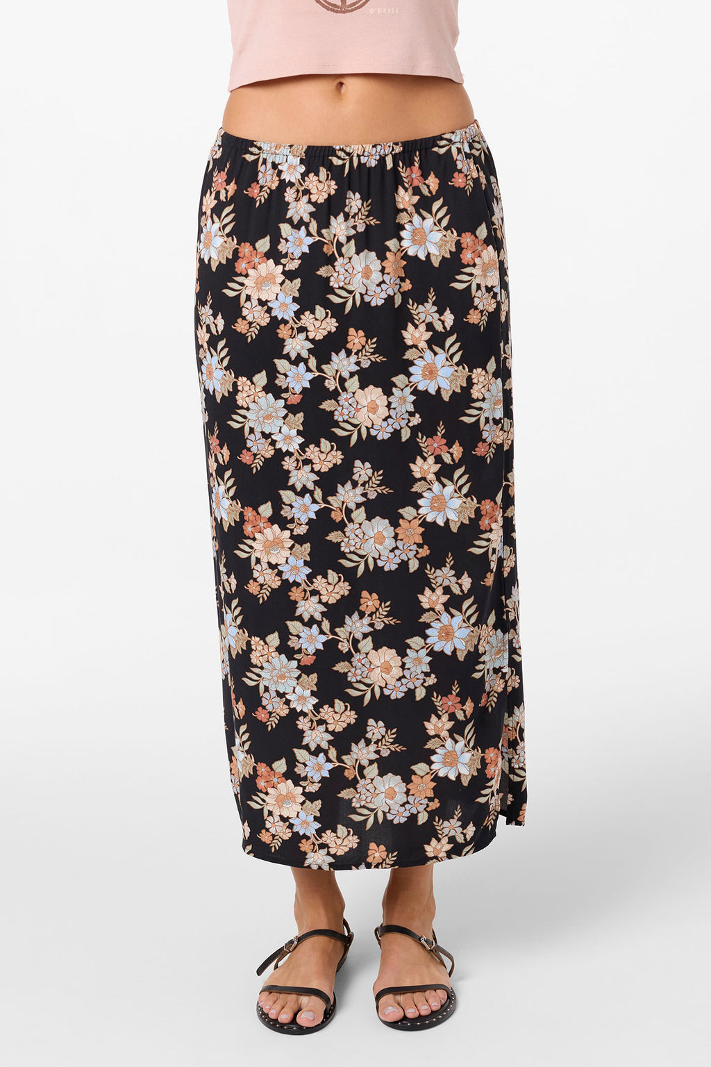BELLAMY BALI FLORAL MIDI SKIRT
