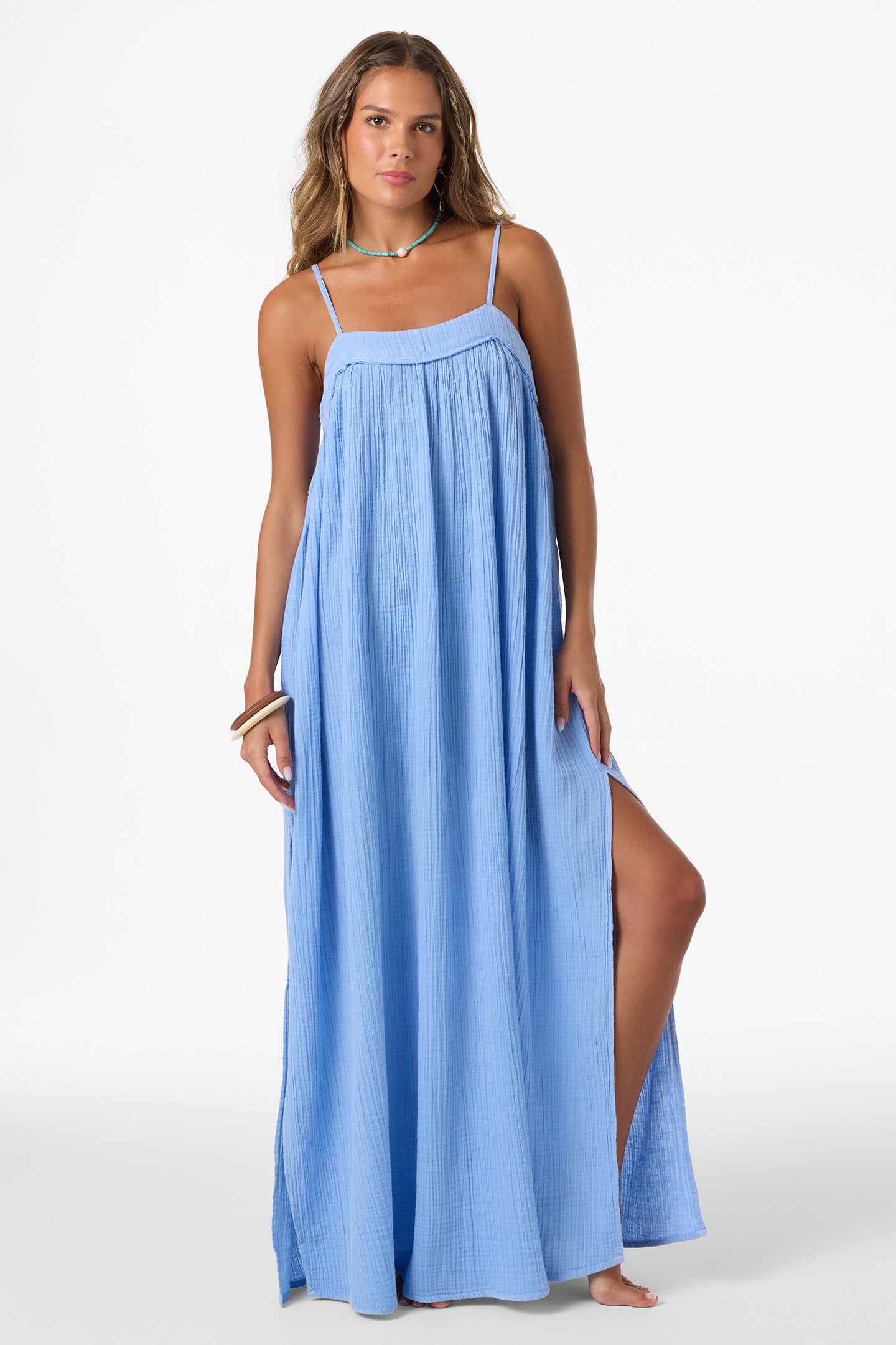 SALTWATER SOLIDS SAI MAXI COVERUP DRESS