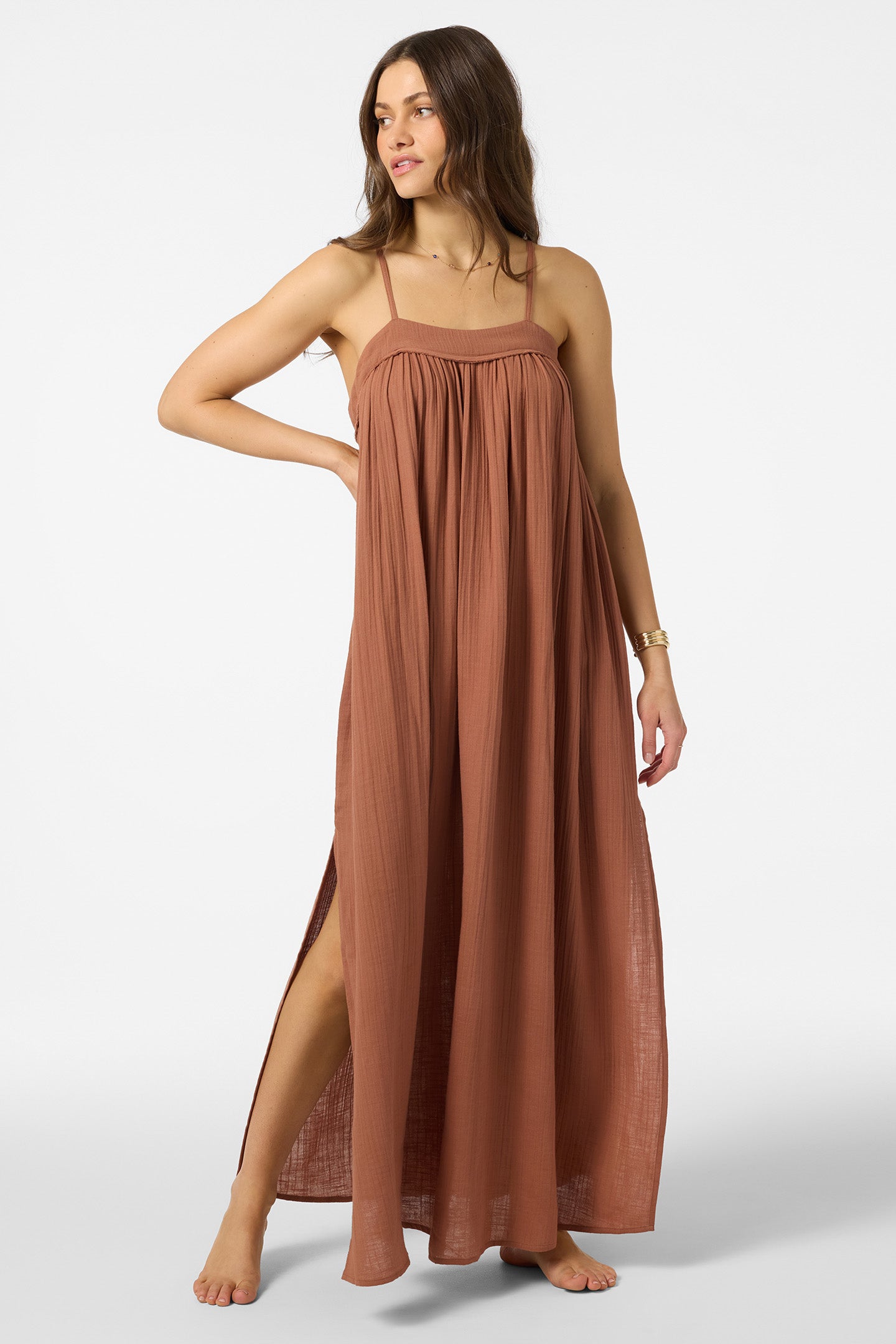 SALTWATER SOLIDS SAI MAXI COVERUP DRESS