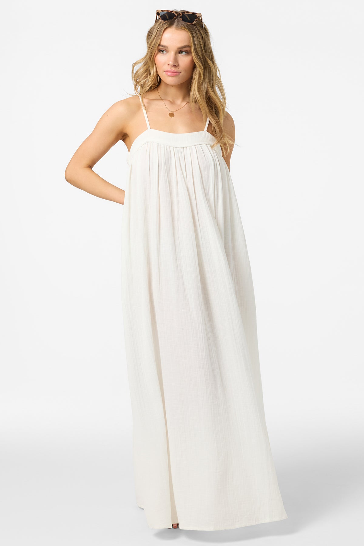 SALTWATER SOLIDS SAI MAXI COVERUP DRESS