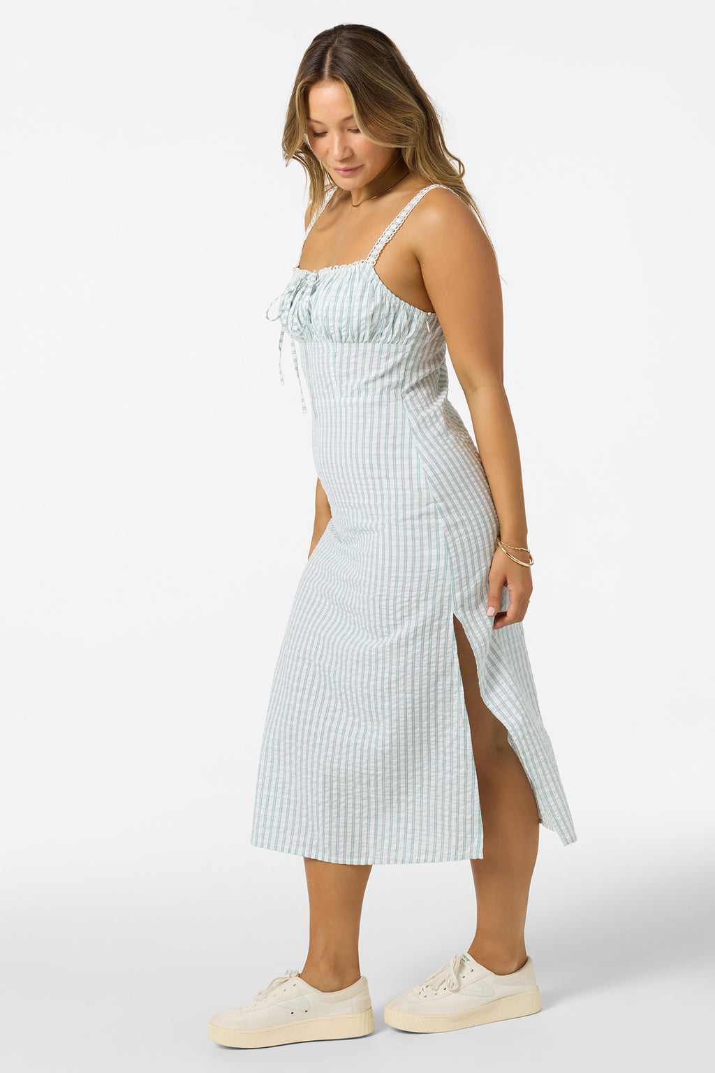 WILEY PLAID MIDI DRESS