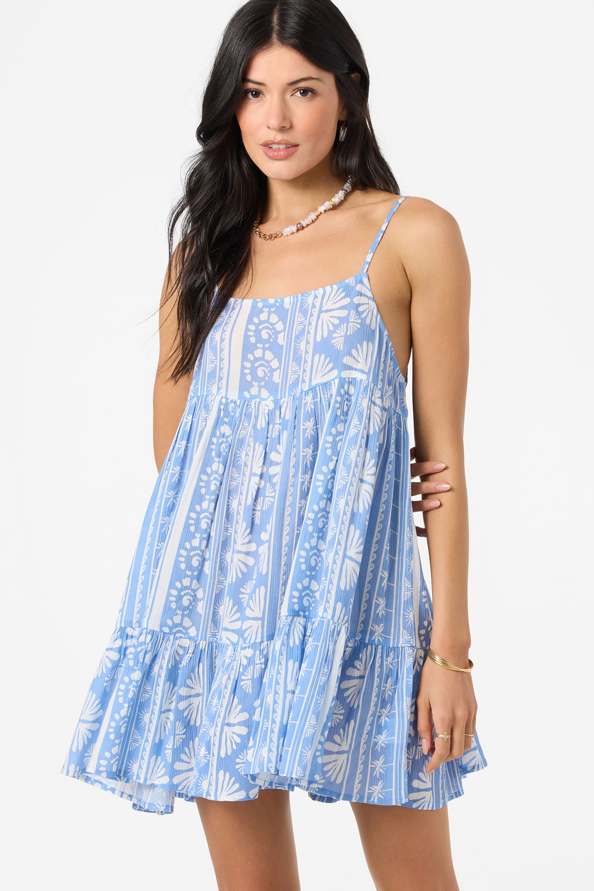 SALTWATER ESSENTIALS RILEE PRINTED MINI COVERUP DRESS