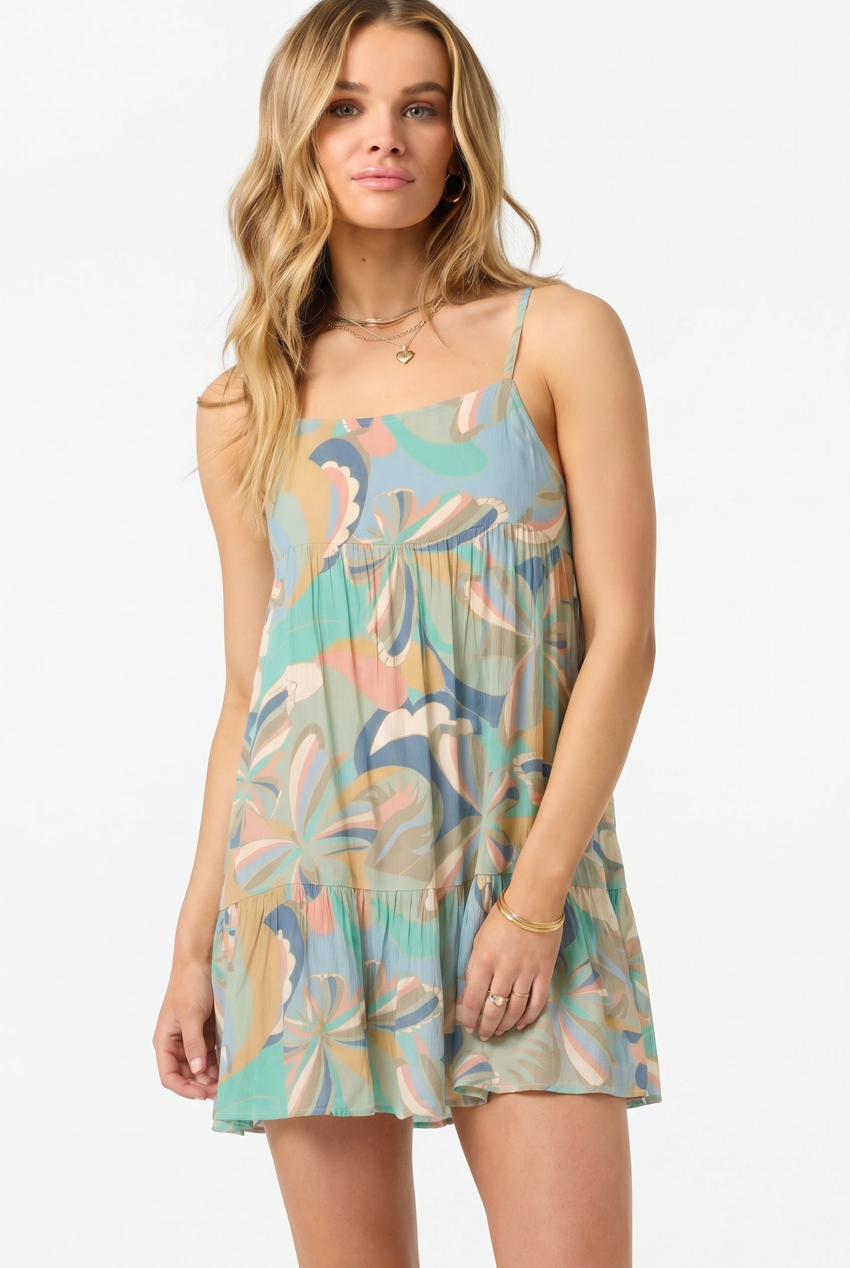 SALTWATER ESSENTIALS RILEE PRINTED MINI COVERUP DRESS