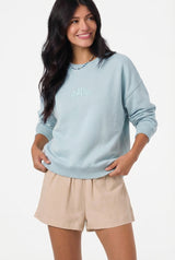 SOLID BUTTER CREW FLEECE