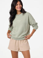 SOLID BUTTER CREW FLEECE