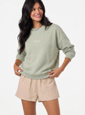 SOLID BUTTER CREW FLEECE