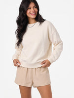 SOLID BUTTER CREW FLEECE