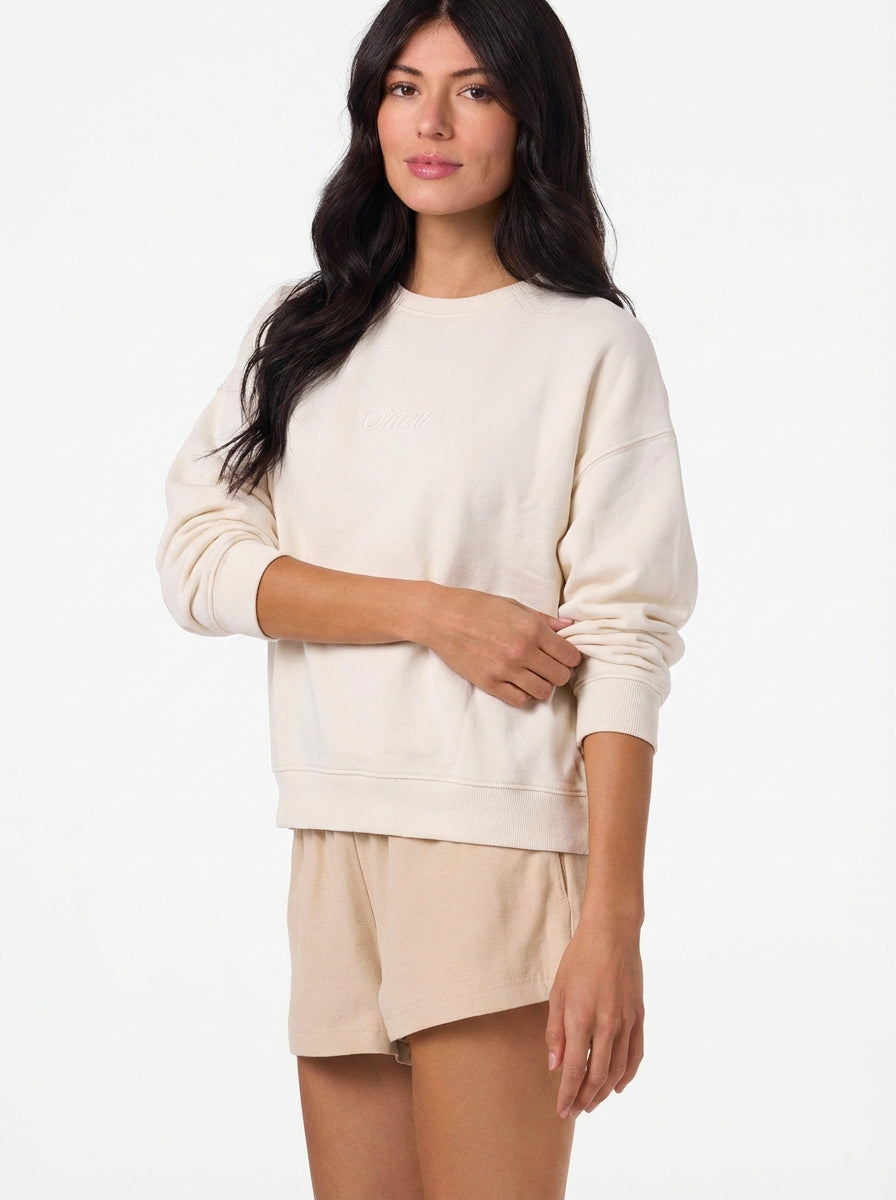 SOLID BUTTER CREW FLEECE