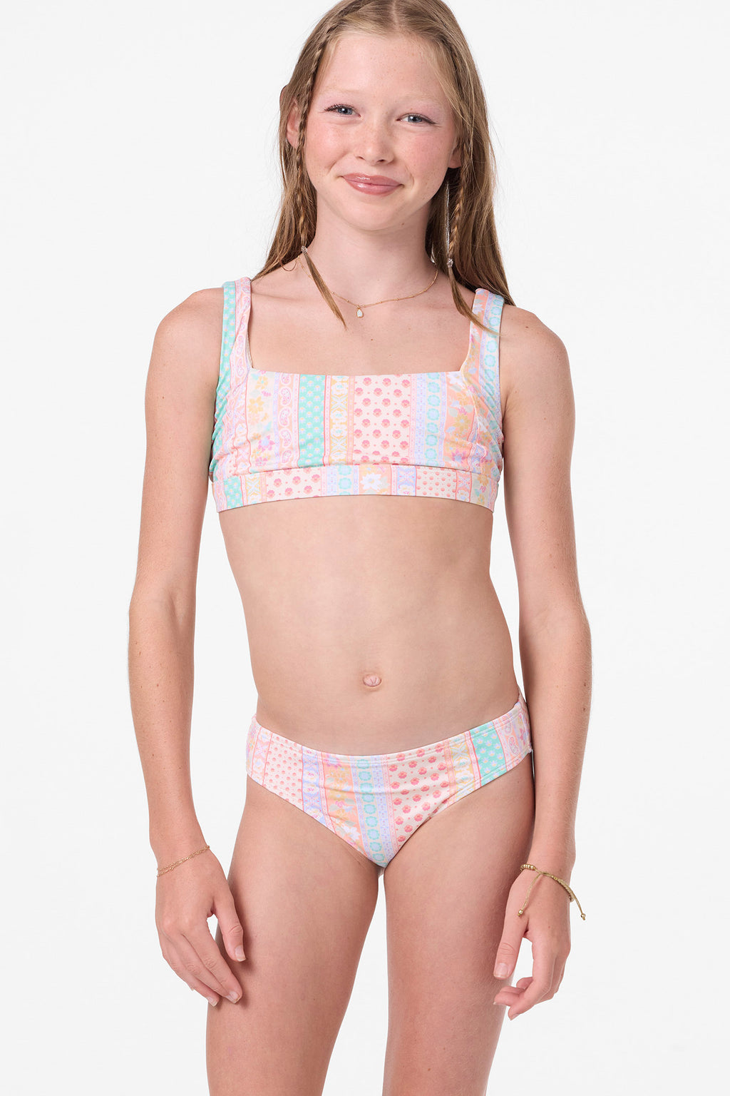 BALI FLORAL SQUARE NECK TANK SET