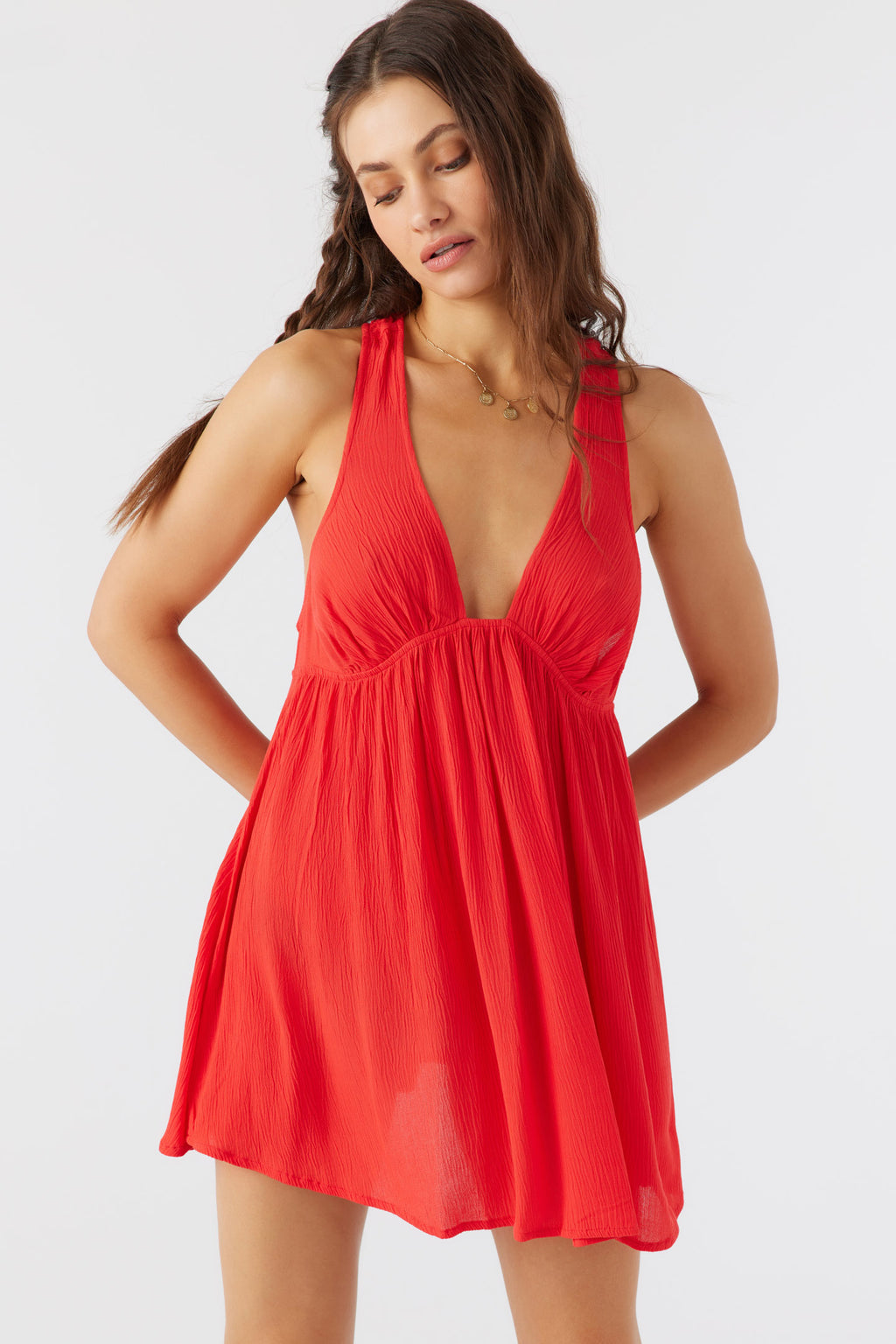 SALTWATER SOLIDS SARAH COVER UP