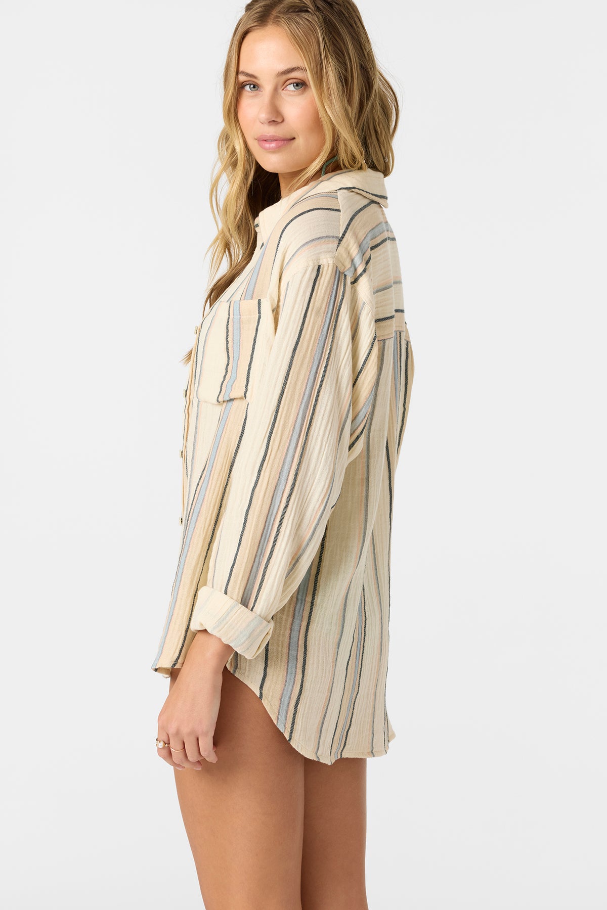 LENI STRIPE LONG SLEEVE TOP