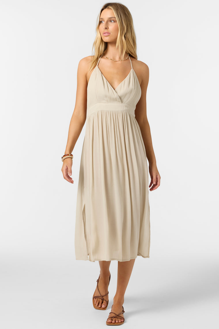 ANNALISA MIDI SOLID DRESS