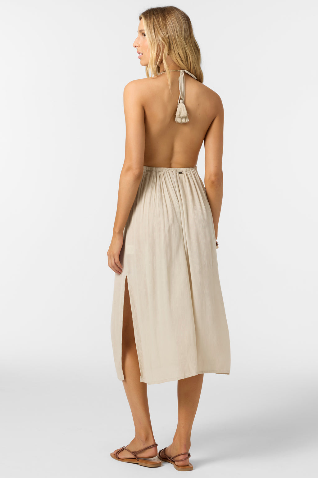 ANNALISA MIDI SOLID DRESS