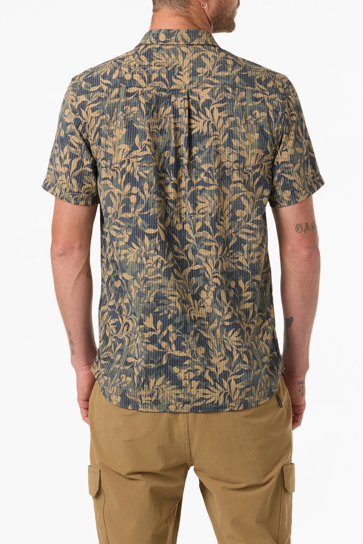 TRVLR PERFORATED PRINTED WOVEN SHIRT